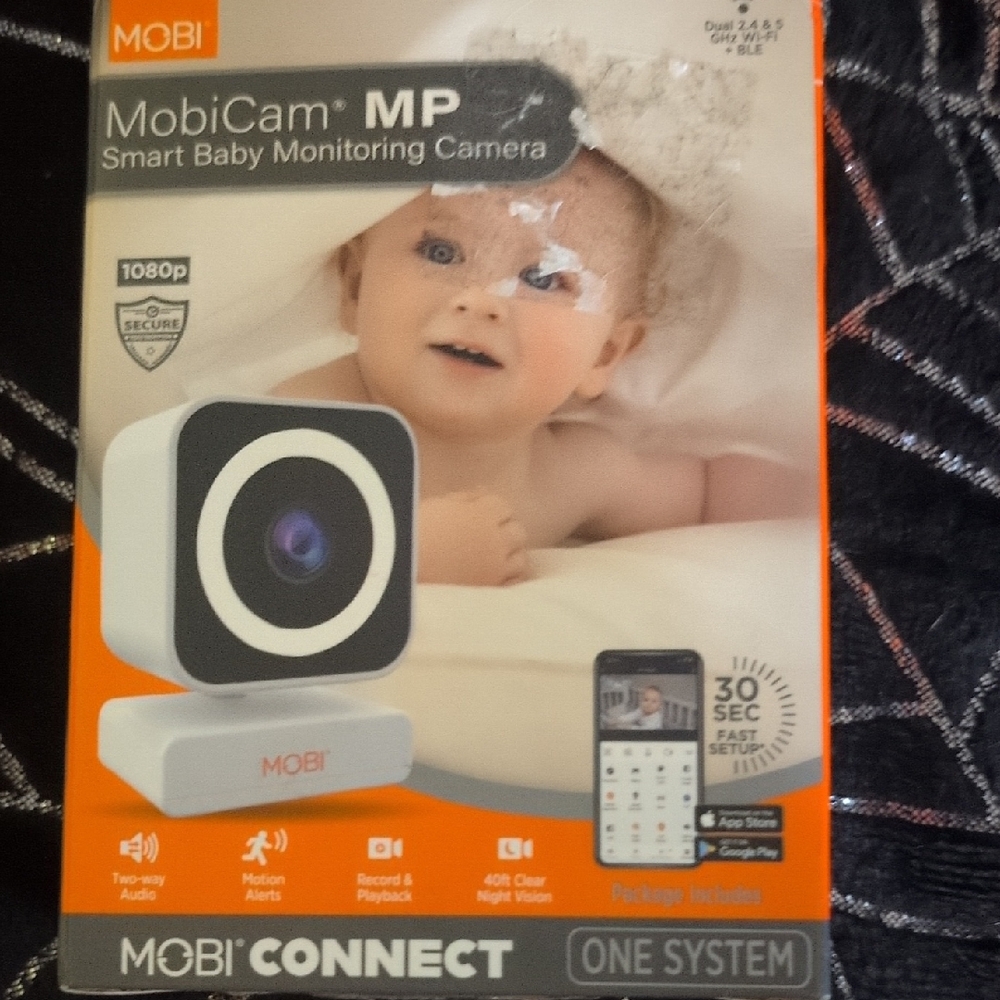 Cam MP Smart Baby Monitoring Camera - Black and White